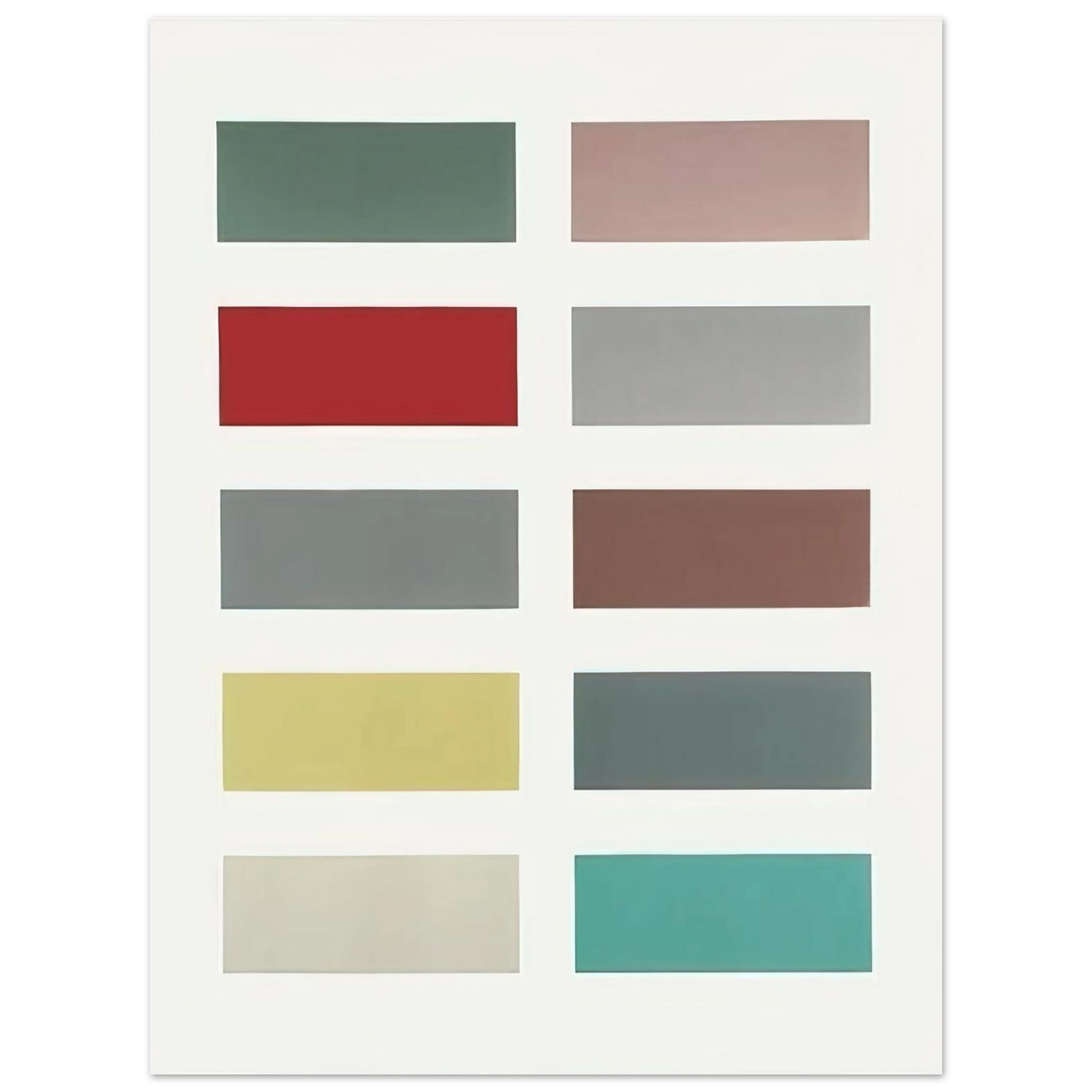 Gerhard Richter - TEN COLOURS 1966 Fine Art Poster - Default Title