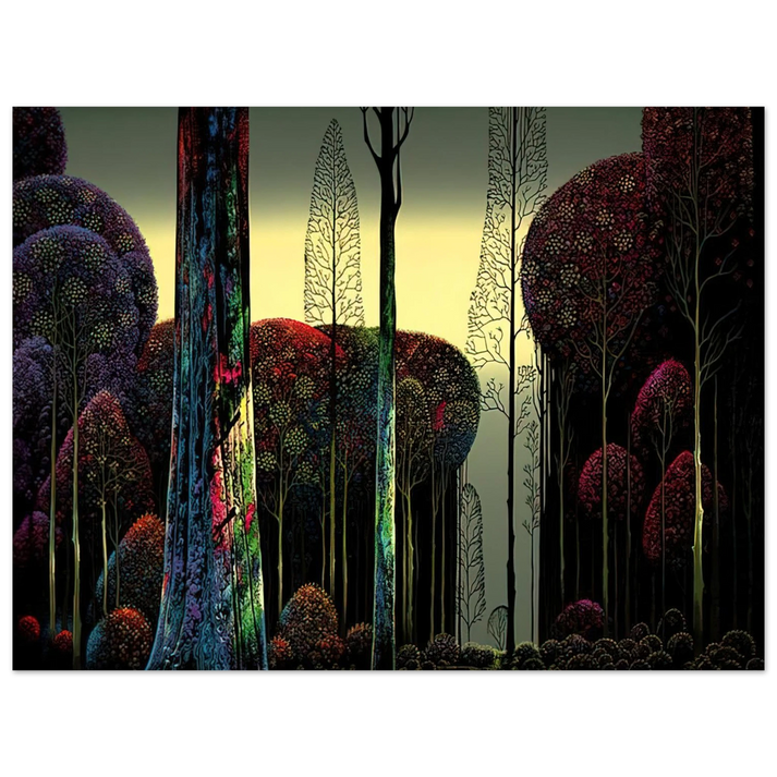 Eyvind Earle - Gothic Forest 75x100 cm / 30x40inches Fine Art Poster