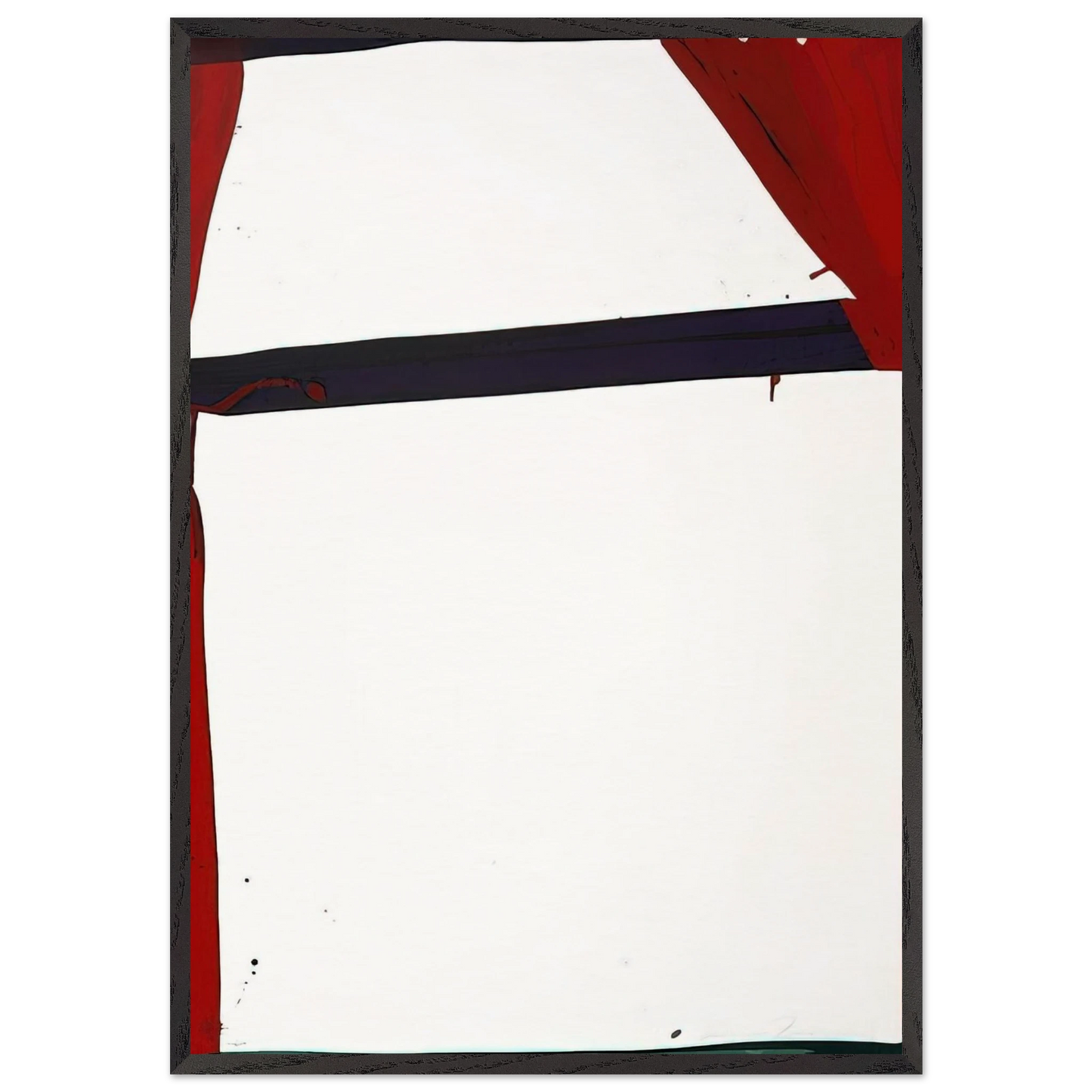 Untitled SFS 243 - Sam Francis Framed Art Print – Black Wooden Frame - Default Title - -Framed Art Print