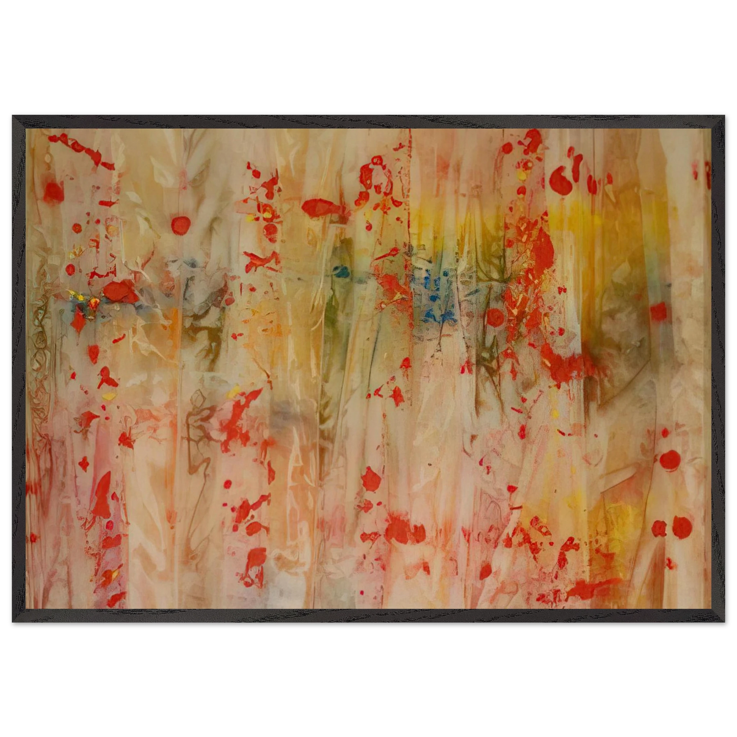 Red April - Sam Gilliam Framed Art Print – Black Wooden Frame - Default Title - -Framed Art Print