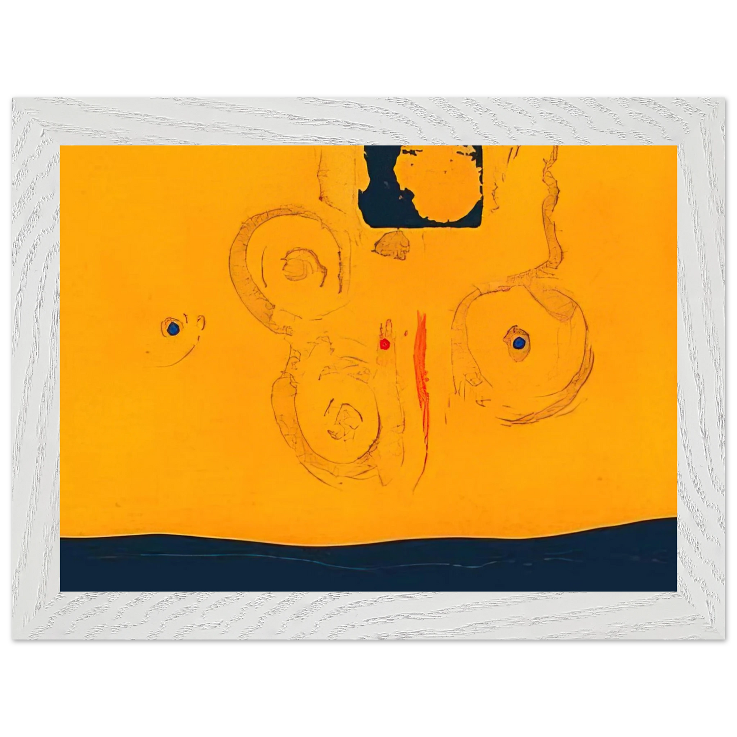 Helen Frankenthaler - Plaza Real - 1988 Wall art - 30x40 cm / 12x16 inches - Premium Wooden Framed Poster With Fine Art Paper - Black frame