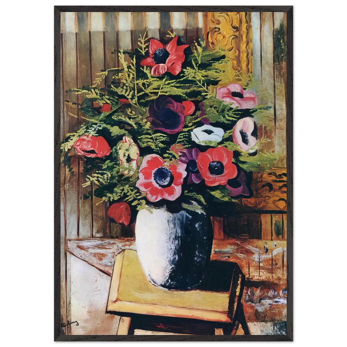NOT IDENTIFIED 12 N2 - Moise Kisling 70x100 cm / 28x40 inches Framed Art Print – Black Wooden Frame