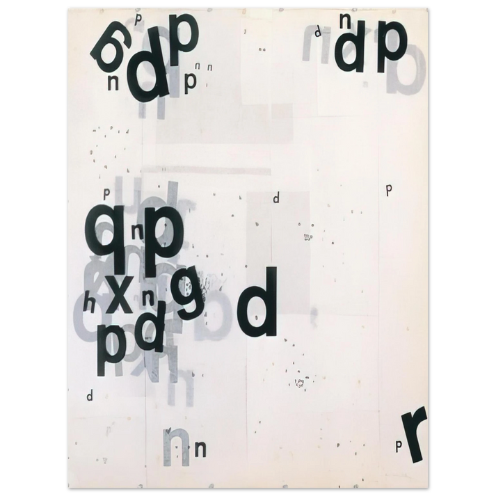 Mira Schendel - Untitled From the series Graphic Objects - 1973 75x100 cm / 30x40inches Fine Art Poster