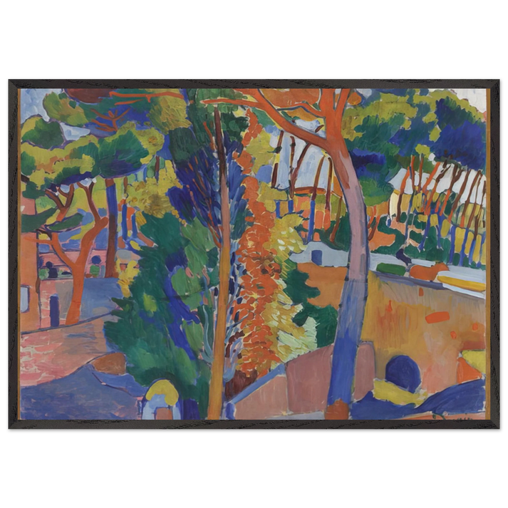 BRIDGE OVER THE RIOU 1906 - Andre Derain 70x100 cm / 28x40 inches Framed Art Print – Black Wooden Frame