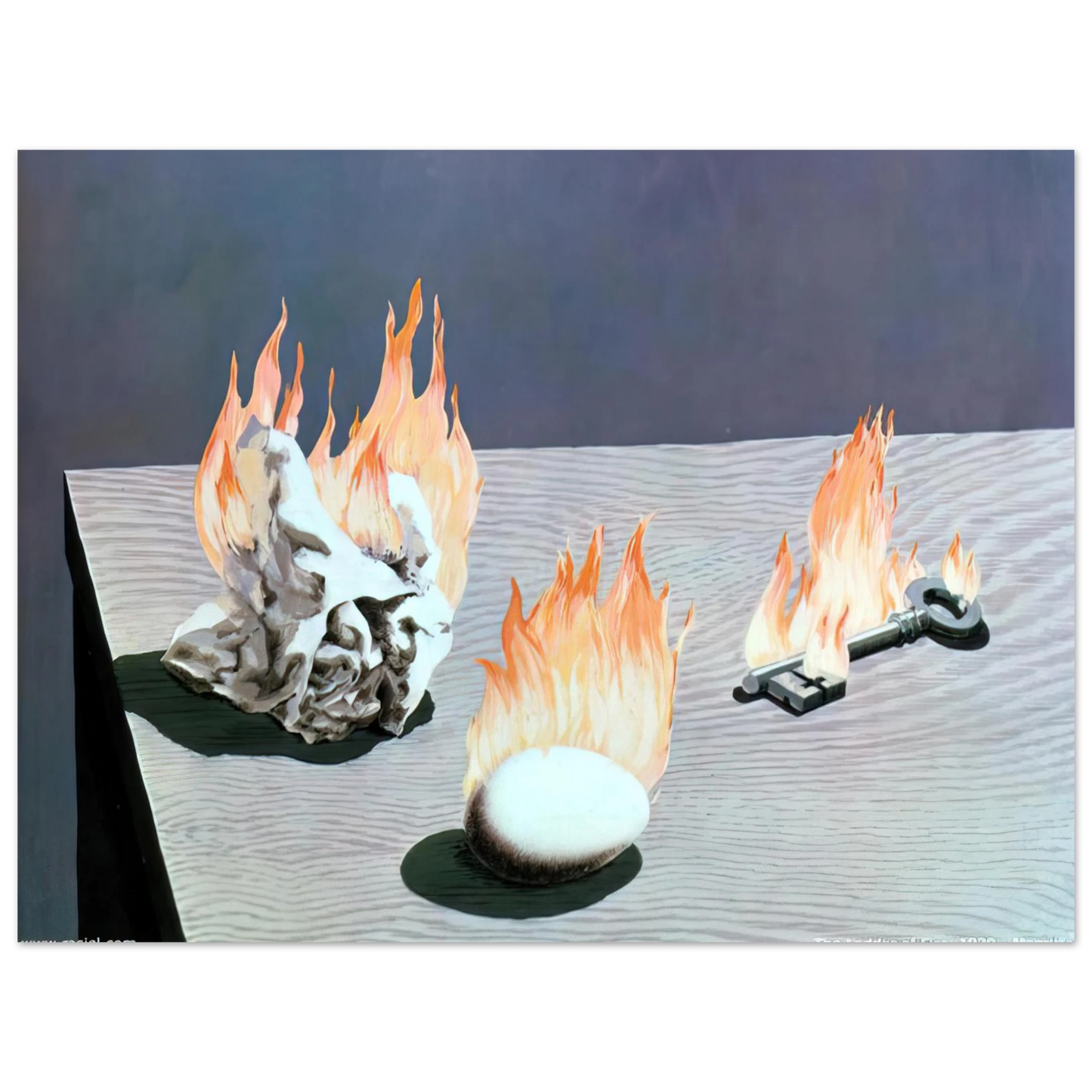 Rene Magritte - THE LADDER OF FIRE 1939 Fine Art Poster - Default Title