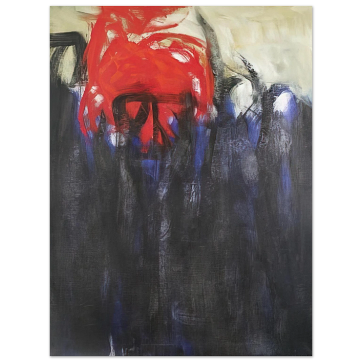 Theodoros Stamos - Untitled Columns of Fire - 1956 75x100 cm / 30x40inches Fine Art Poster