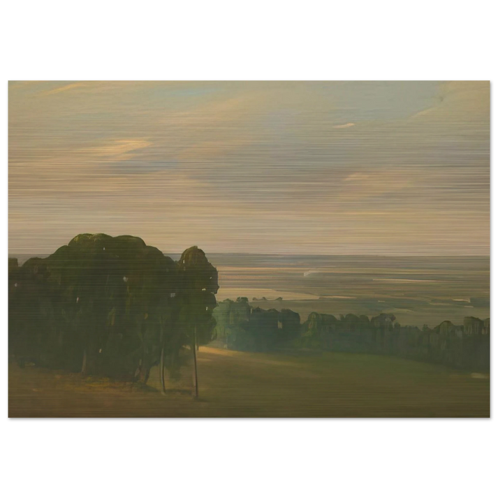 Eucalyptus Grove in a Vast Landscape - Tonalism - Xavier Martinez Brushed Aluminum Print - 70x100 cm / 28x40 inches | Xavier Martinez Aluminum Print | Xavier Martinez Prints