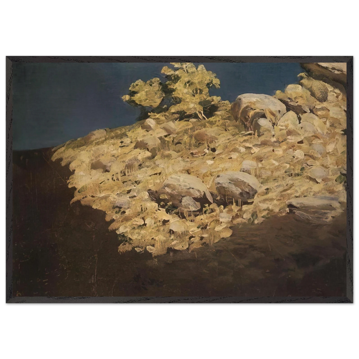 Mountain slope Crimea - Arkhyp Kuindzhi 70x100 cm / 28x40 inches Framed Art Print – Black Wooden Frame