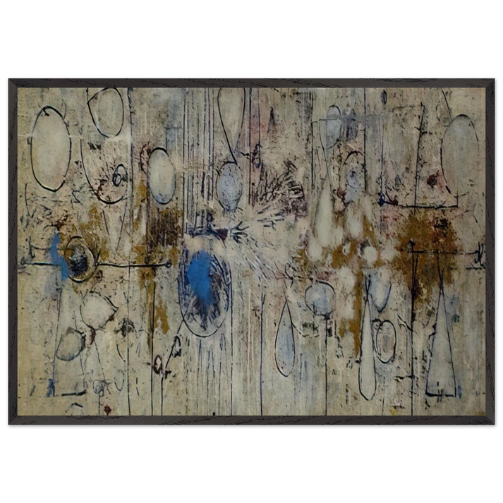 By the Sea - 1957 - Richard Pousette-Dart 70x100 cm / 28x40 inches Framed Art Print – Black Wooden Frame