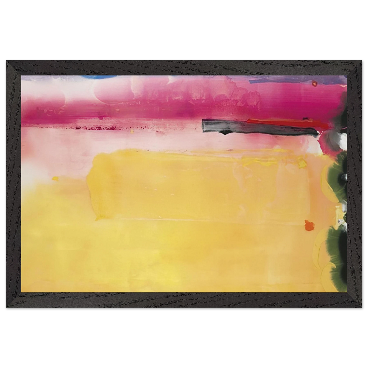 Helen Frankenthaler - Black-Eyed Susan - 1988 Wall art - 70x100 cm / 28x40 inches - Premium Wooden Framed Poster With Fine Art Paper - White frame