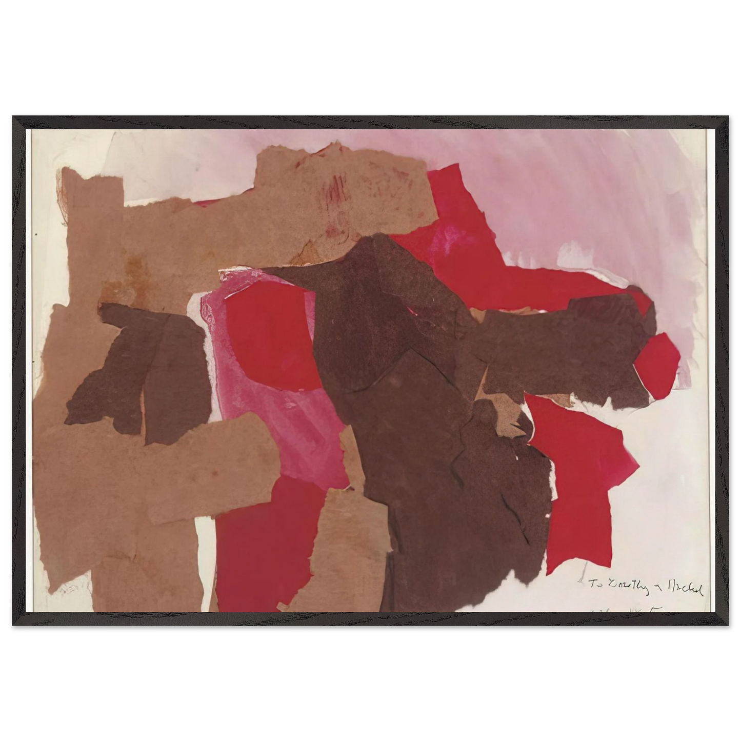 COMSTOCK 1962 - Esteban Vicente Framed Art Print – Black Wooden Frame - Default Title - -Framed Art Print