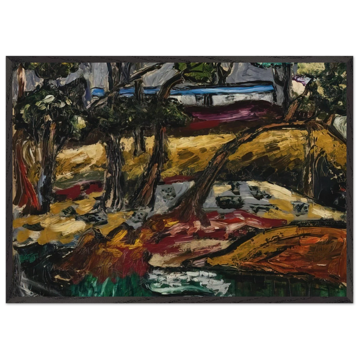 Landscape - Expressionism - Forrest Bess 70x100 cm / 28x40 inches Framed Art Print – Black Wooden Frame