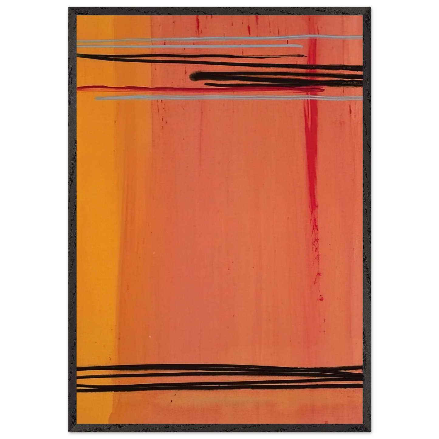 Caxambus - Color Field Painting - Larry Zox 70x100 cm / 28x40 inches Framed Art Print – Black Wooden Frame
