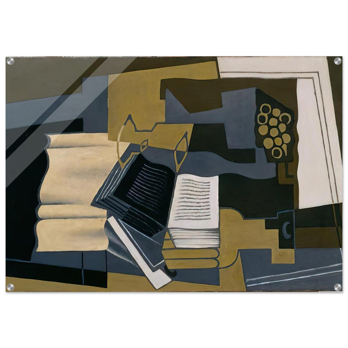 CARAFE AND BOOK 1920 - Juan Gris Acrylic Print - 70x100 cm / 28x40″ inches