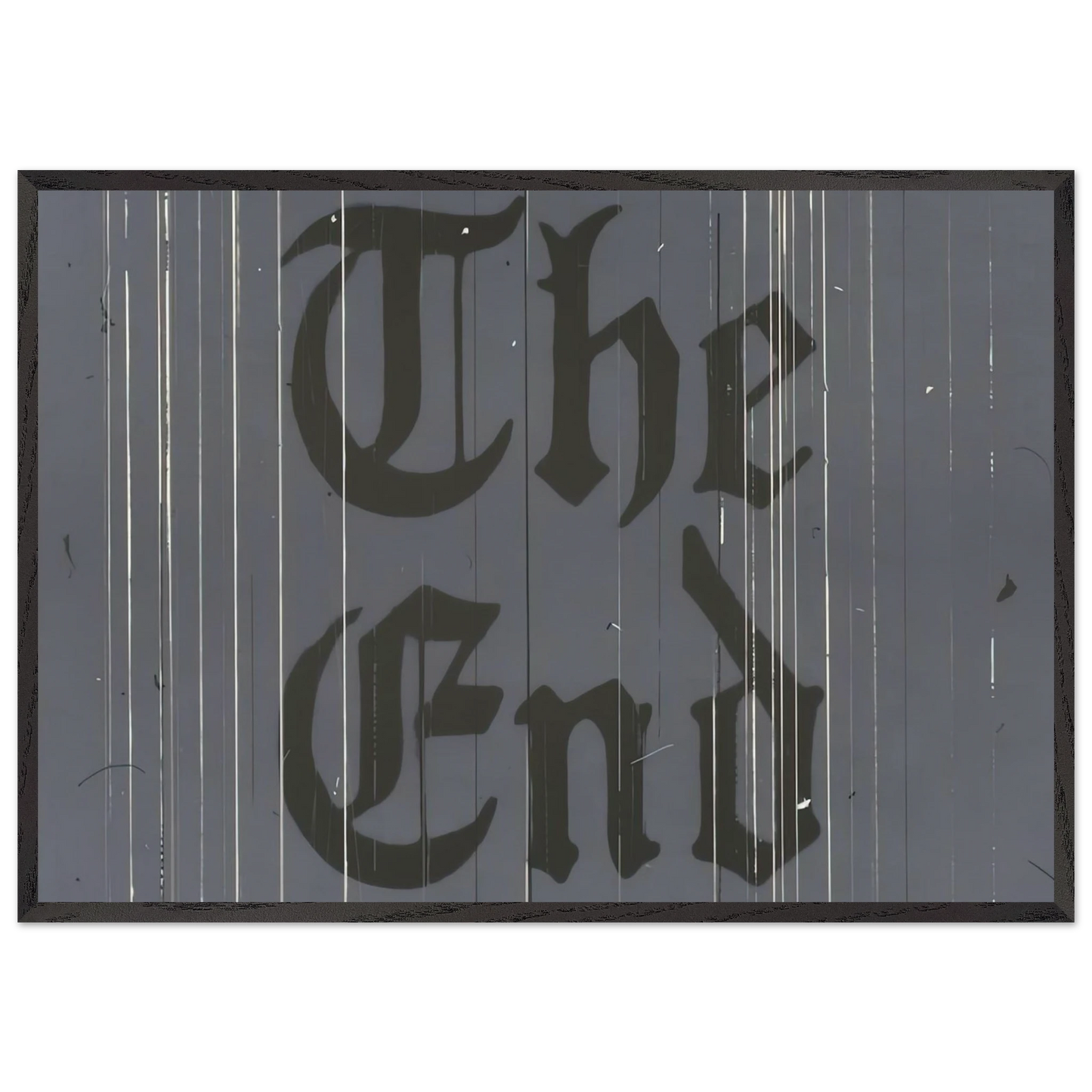 THE FINAL END 1991 - Edward Ruscha Framed Art Print – Black Wooden Frame - Default Title - -Framed Art Print
