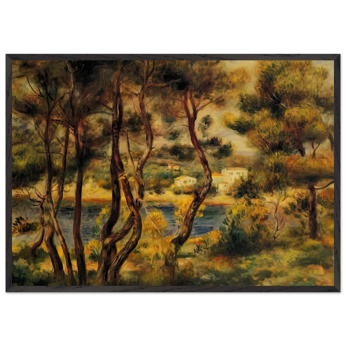Cape Saint Jean - Pierre-Auguste Renoir 70x100 cm / 28x40 inches Framed Art Print – Black Wooden Frame
