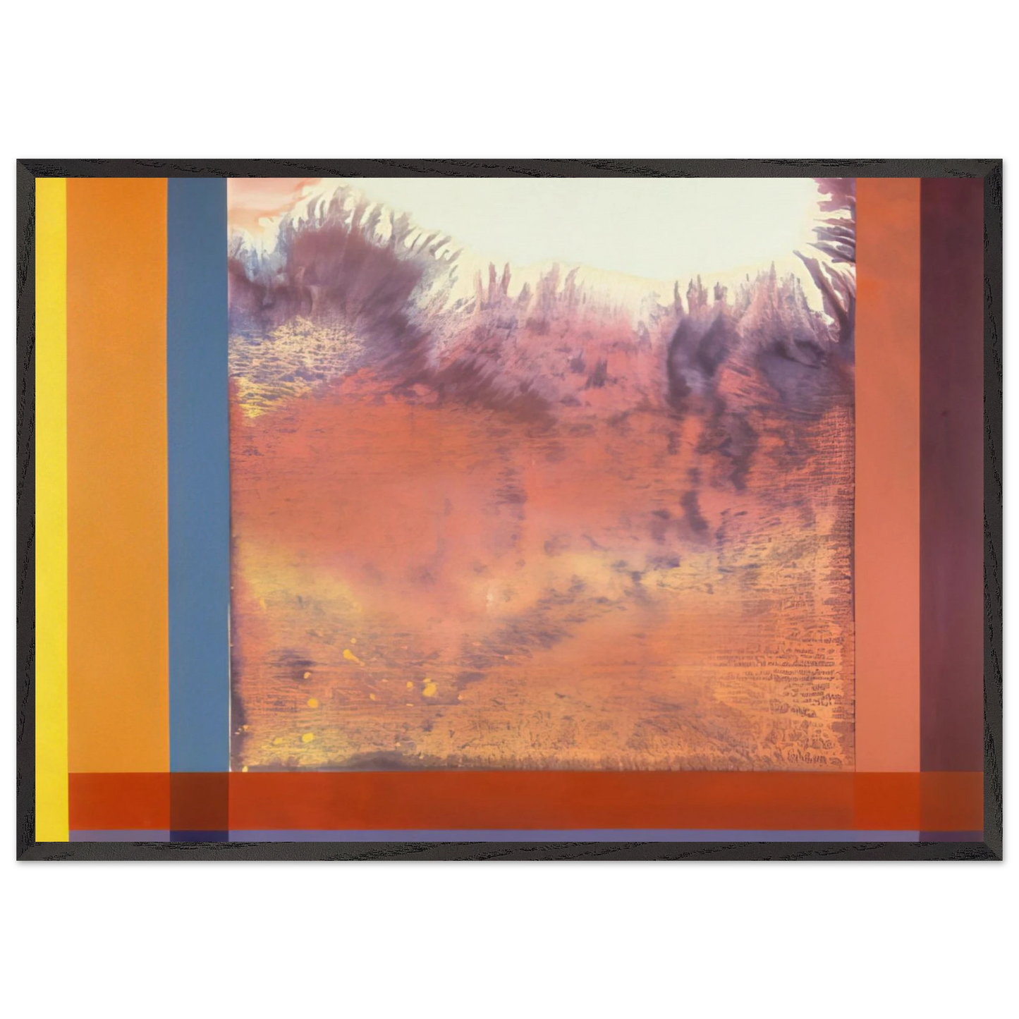 Jacob In The Wilderness - 1986 - Ronnie Landfield 70x100 cm / 28x40 inches Framed Art Print – Black Wooden Frame