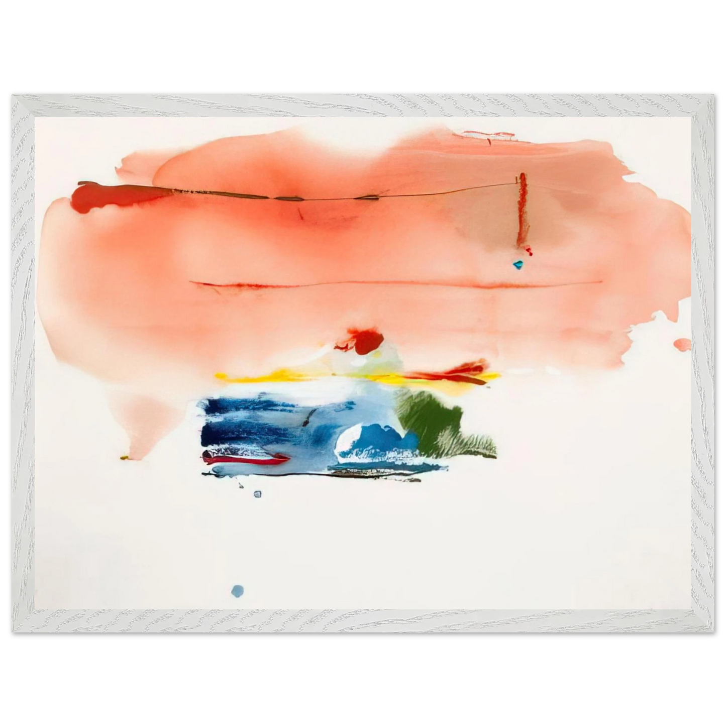 Helen Frankenthaler - Santa Fe II - 1986 Wall art - A3 (29.7 x 42 cm) - Premium Wooden Framed Poster With Fine Art Paper-canvas - Wood frame