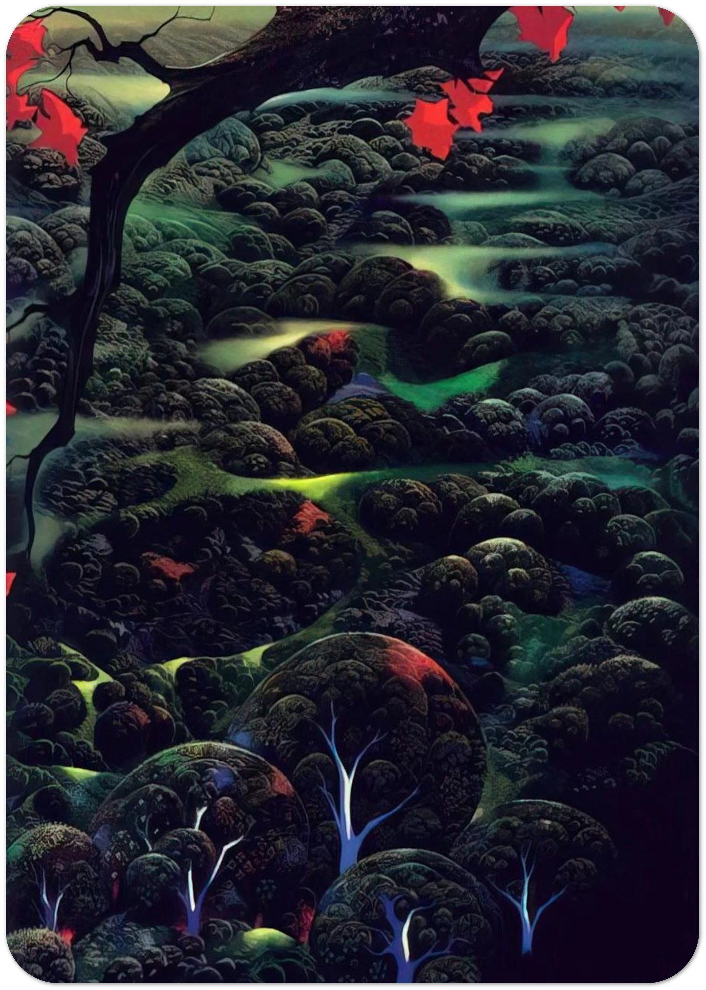 California Memories By Eyvind Earle Pack of 10 Post Cards | Eyvind Earle Post Cards | A6 (10.5 x 14.8 cm) - 4.1 x 5.8 inches