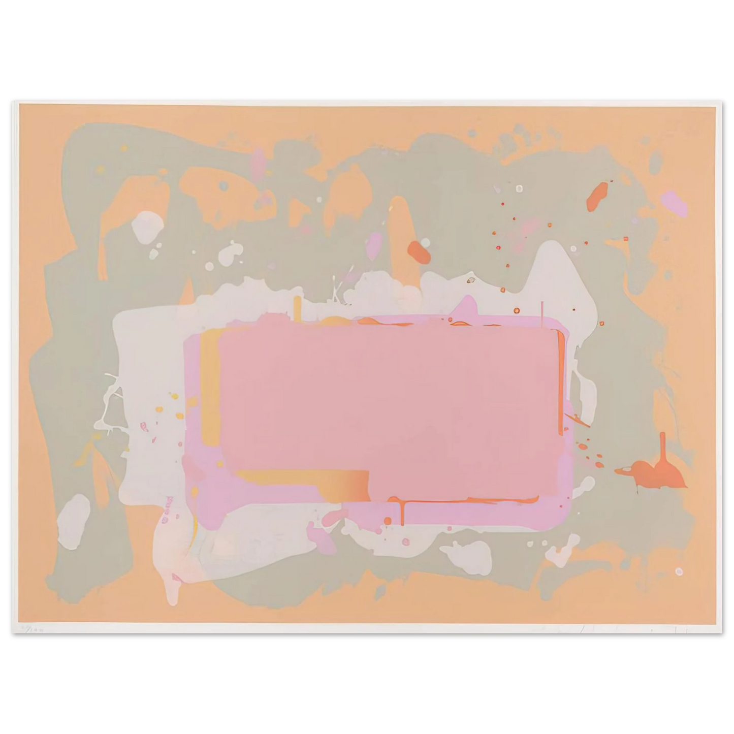 John Hoyland - Yellow and Pink - 1971 Fine Art Poster - Default Title