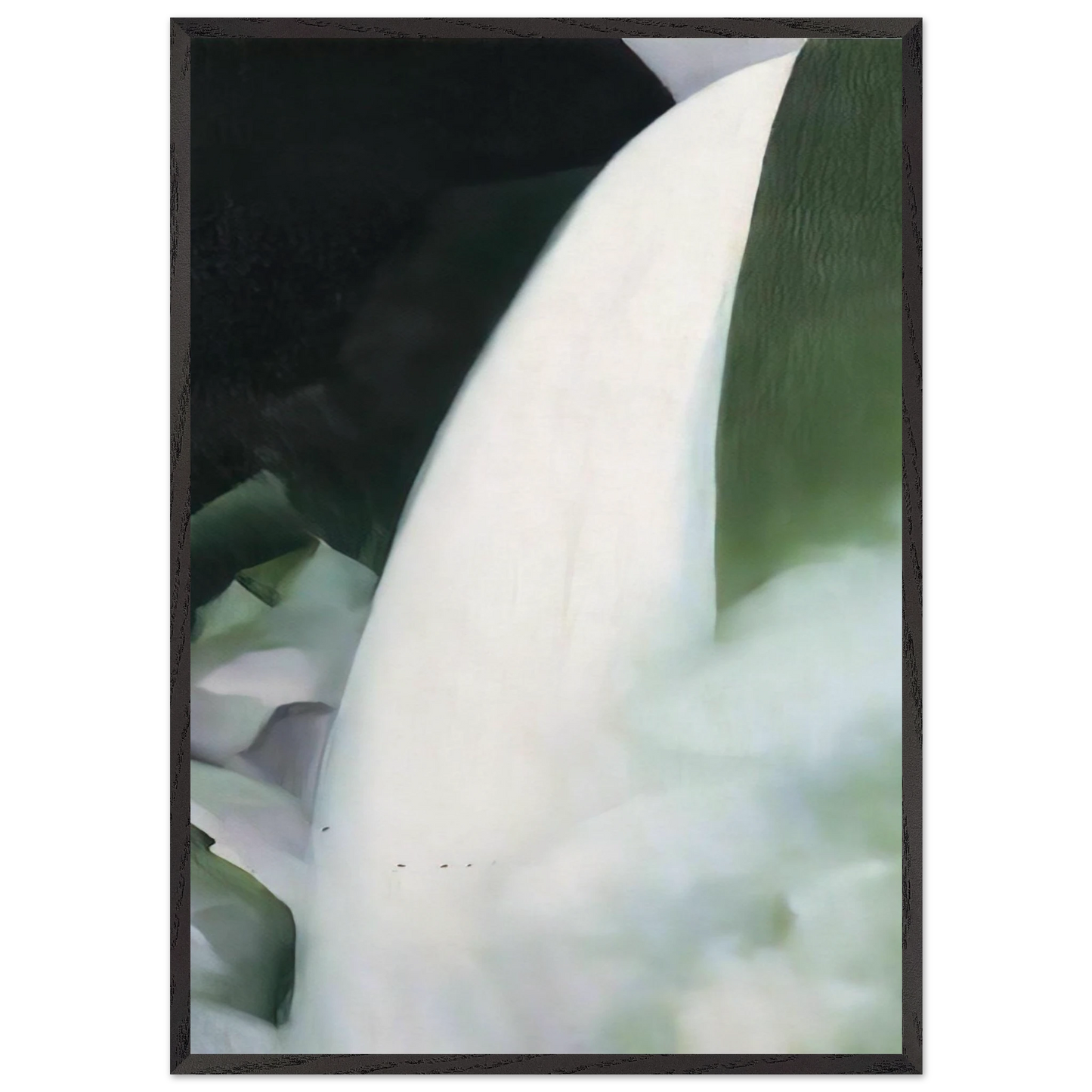 Green and White - Georgia OKeeffe 70x100 cm / 28x40 inches Framed Art Print – Black Wooden Frame