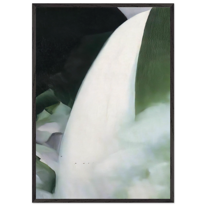 Green and White - Georgia OKeeffe 70x100 cm / 28x40 inches Framed Art Print – Black Wooden Frame