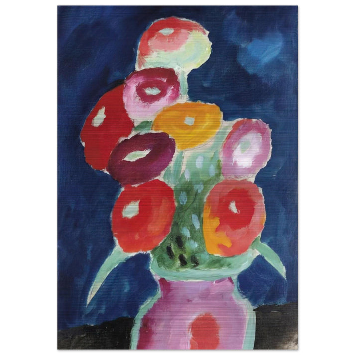 BLUMEN IN EINER VASE 1918 - Alexej von Jawlensky Brushed Aluminum Print - 70x100 cm / 28x40 inches | Alexej von Jawlensky Aluminum Print | Alexej von Jawlensky Prints