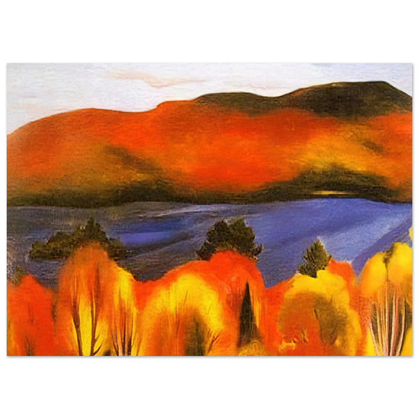 Georgia O'Keeffe - Lake George, Autumn Fine Art Poster - 40x60 cm / 16x24 inches