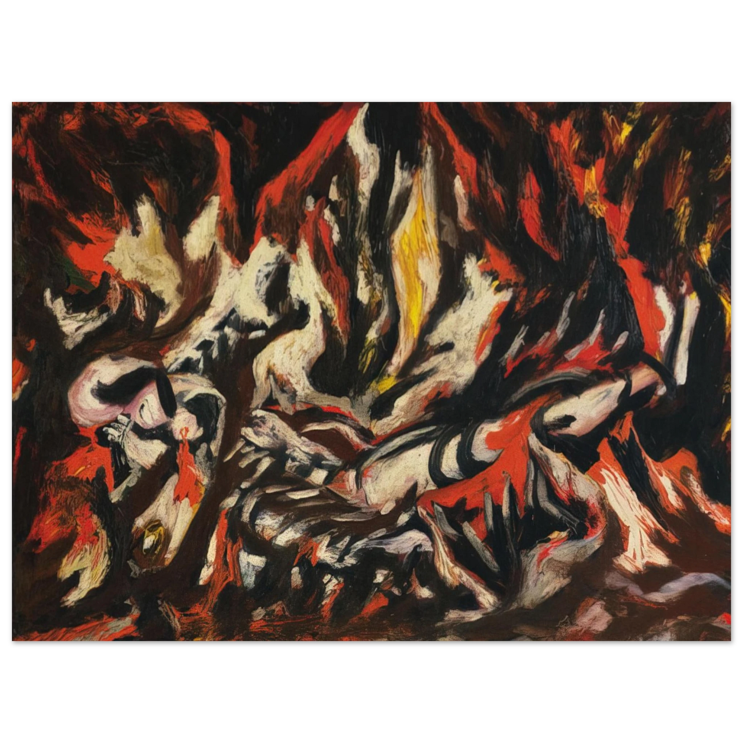 Jackson Pollock - THE FLAME 1938 Fine Art Poster - Default Title