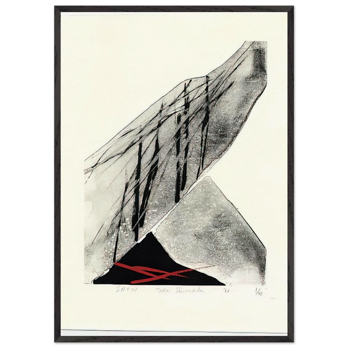 Snow - 1982 - Toko Shinoda 70x100 cm / 28x40 inches Framed Art Print – Black Wooden Frame