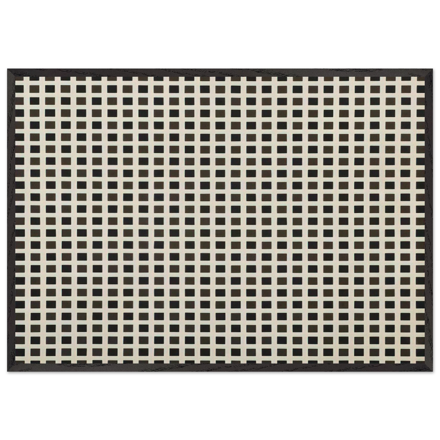 Repartition reguliere de carres - 1971 - Francois Morellet 70x100 cm / 28x40 inches Framed Art Print – Black Wooden Frame