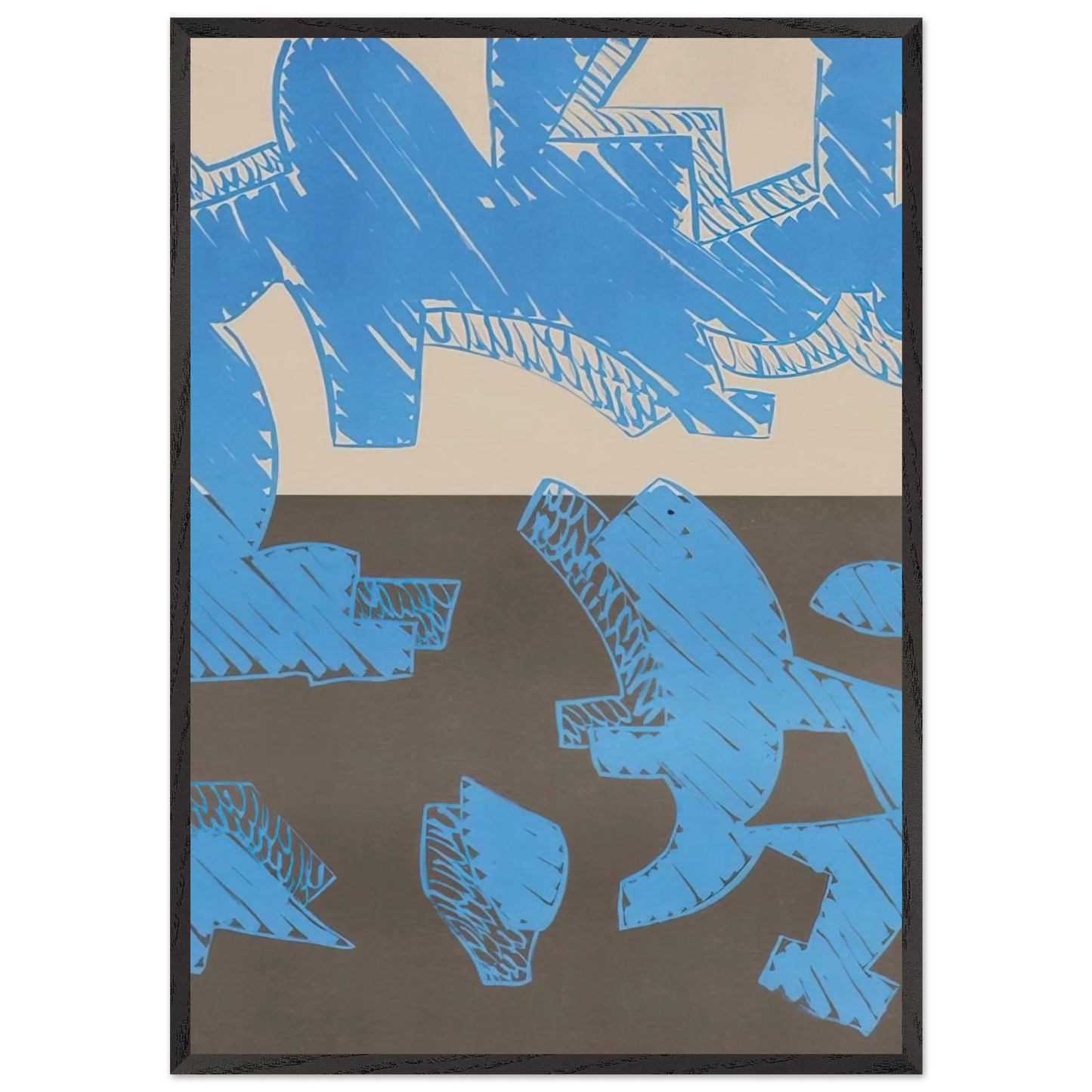 Blu - 2000 - Carla Accardi Framed Art Print – Black Wooden Frame - Default Title - -Framed Art Print