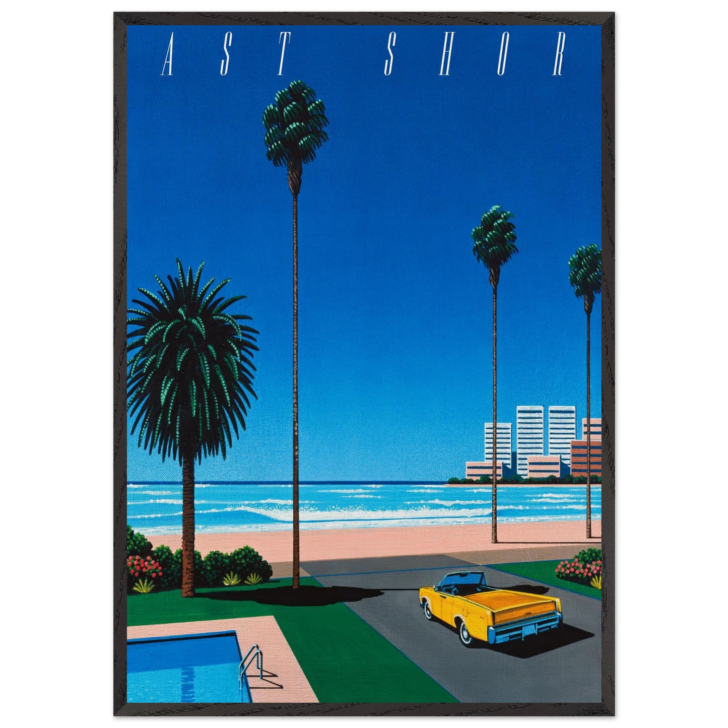 Bronze - East Shore - Hiroshi Nagai 70x100 cm / 28x40 inches Framed Art Print – Black Wooden Frame