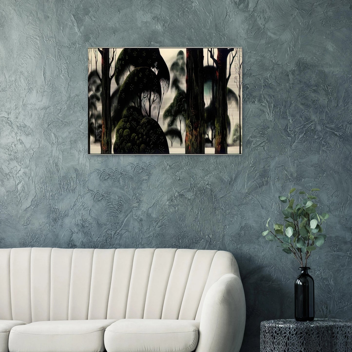 Forest Magic - Eyvind Earle Brushed Aluminum Print - 70x100 cm / 28x40 inches | Eyvind Earle Aluminum Print | Eyvind Earle Prints