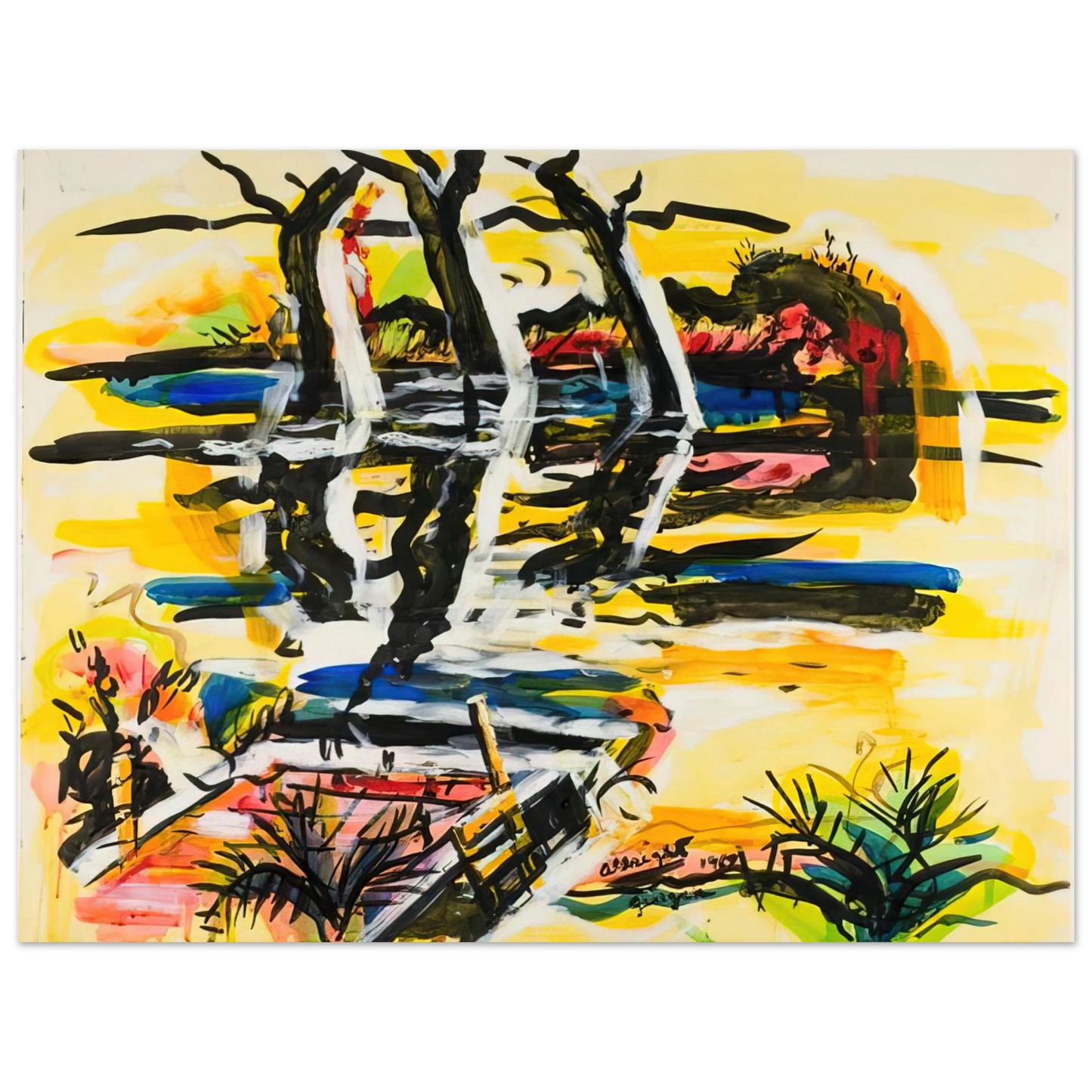 Ivan Albright - THREE TREES GEORGIA 1969 Fine Art Poster - Default Title