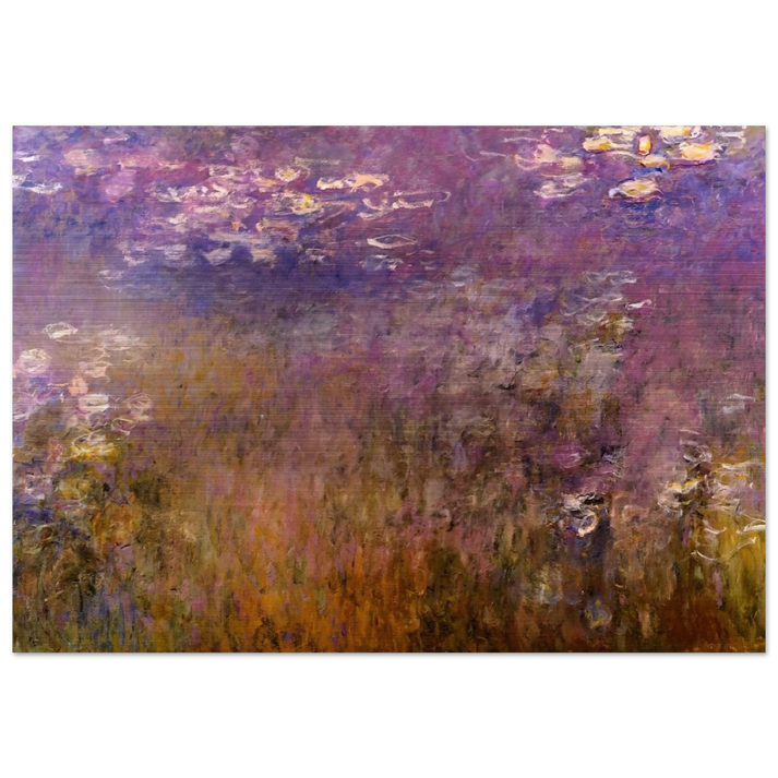 Agapanthus center panel - claude monet Brushed Aluminum Print - 70x100 cm / 28x40 inches | claude monet Aluminum Print | claude monet Prints