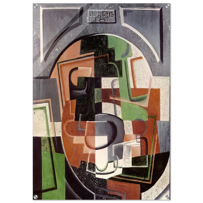 STILL LIFE ON PLAQUE 1917 - Juan Gris Acrylic Print - 70x100 cm / 28x40″ inches