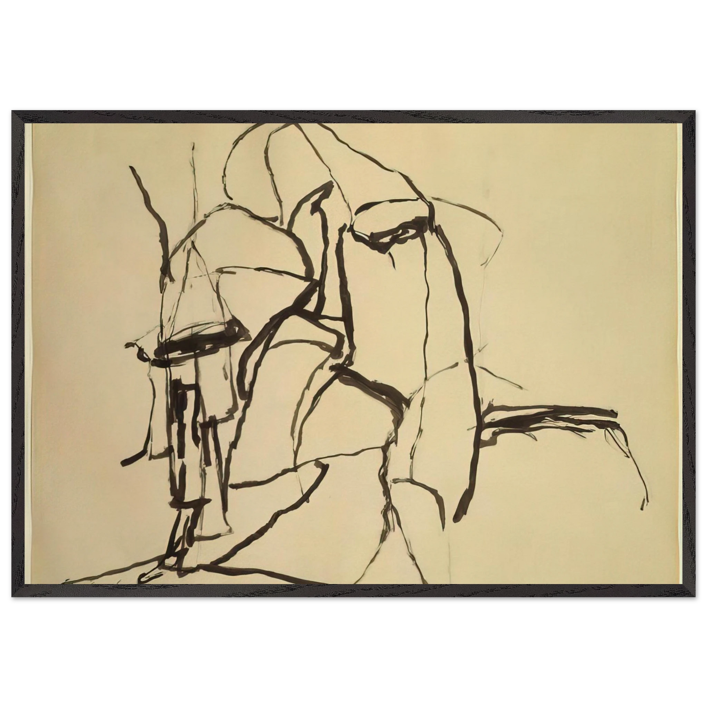 CELEBRATION - Philip Guston 70x100 cm / 28x40 inches Framed Art Print – Black Wooden Frame