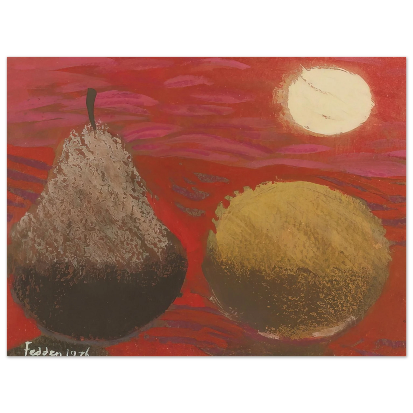 Mary Fedden - Still Life on Red - 1976 Fine Art Poster - Default Title