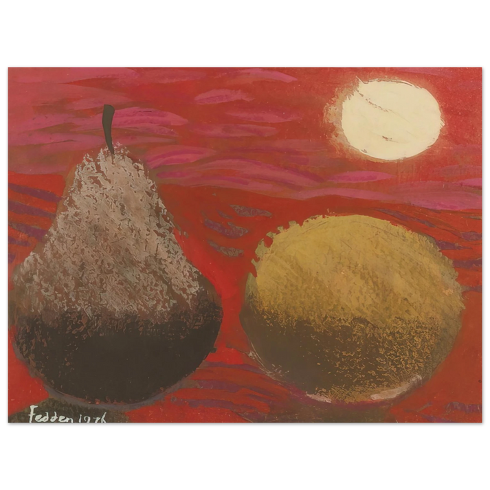 Mary Fedden - Still Life on Red - 1976 75x100 cm / 30x40inches Fine Art Poster