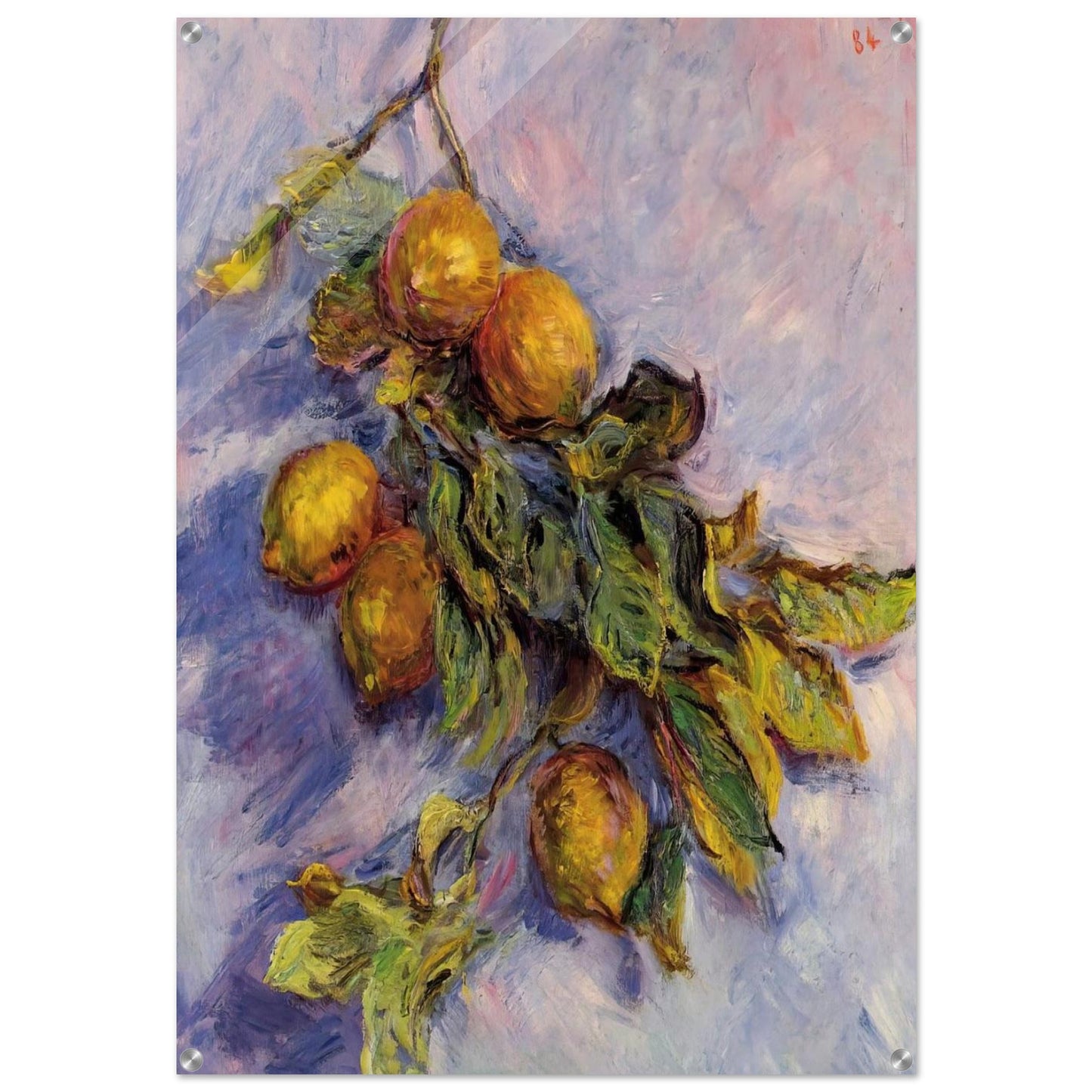 Branch of Lemons - claude monet Acrylic Print - 70x100 cm / 28x40″ inches | claude monet Wall Art | claude monet Prints