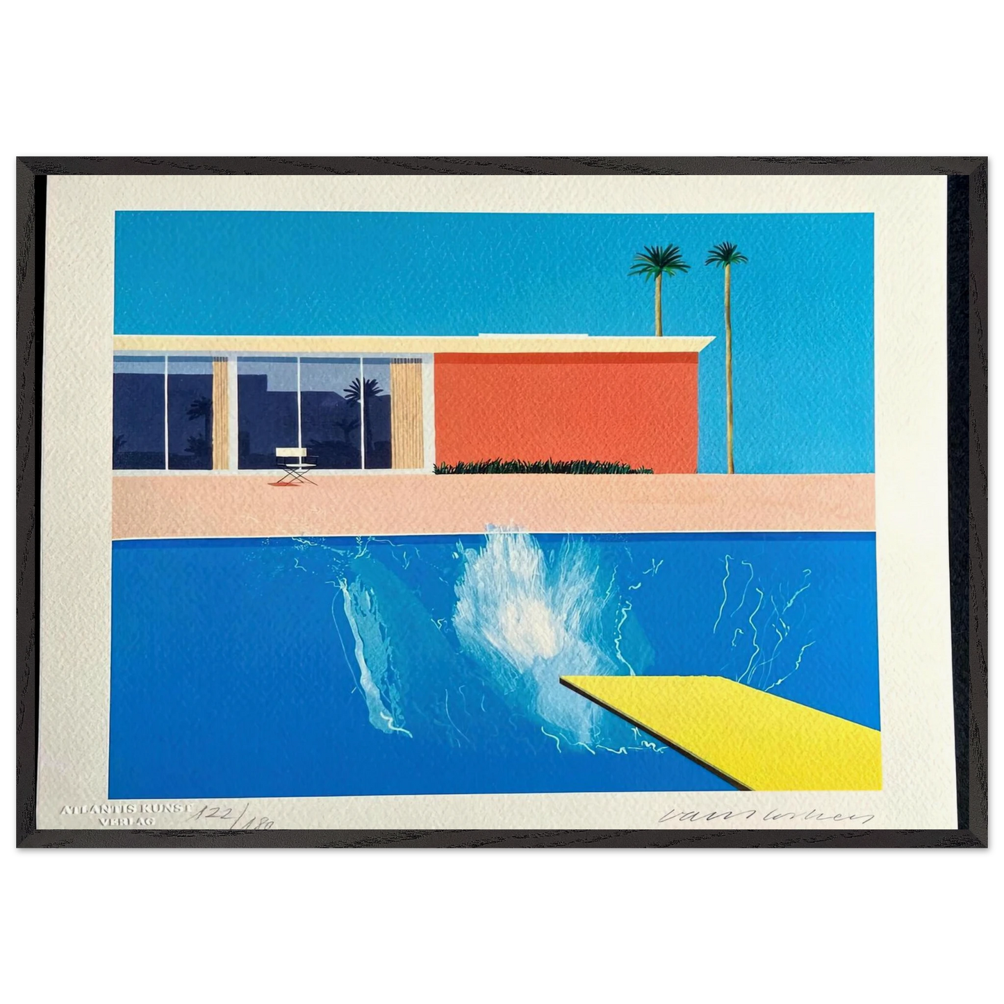 David Hockney N27 - David Hockney 70x100 cm / 28x40 inches Framed Art Print – Black Wooden Frame | David Hockney Art | Artwork by David Hockney
