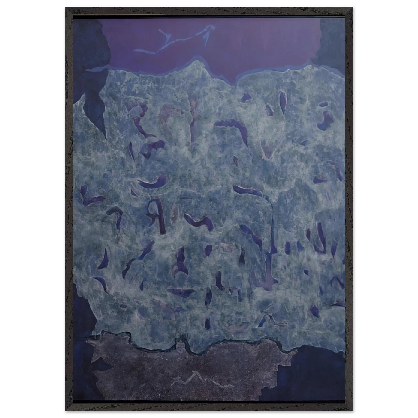 Infinity Field Jerusalem Series IV - 1984 - Theodoros Stamos 70x100 cm / 28x40 inches Framed Art Print – Black Wooden Frame