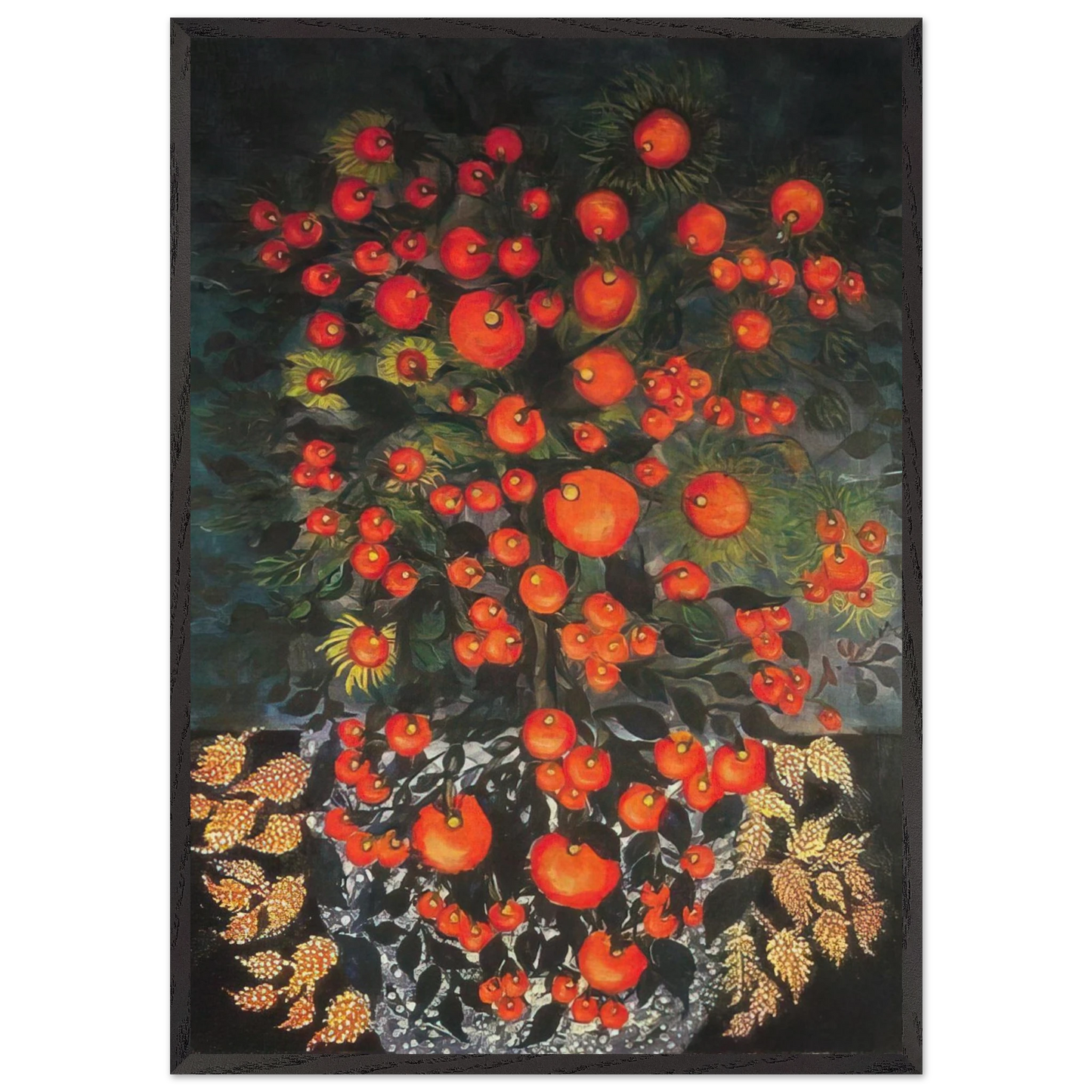 Untitled - Naive Art Primitivism - Seraphine Louis Framed Art Print – Black Wooden Frame - Default Title - -Framed Art Print