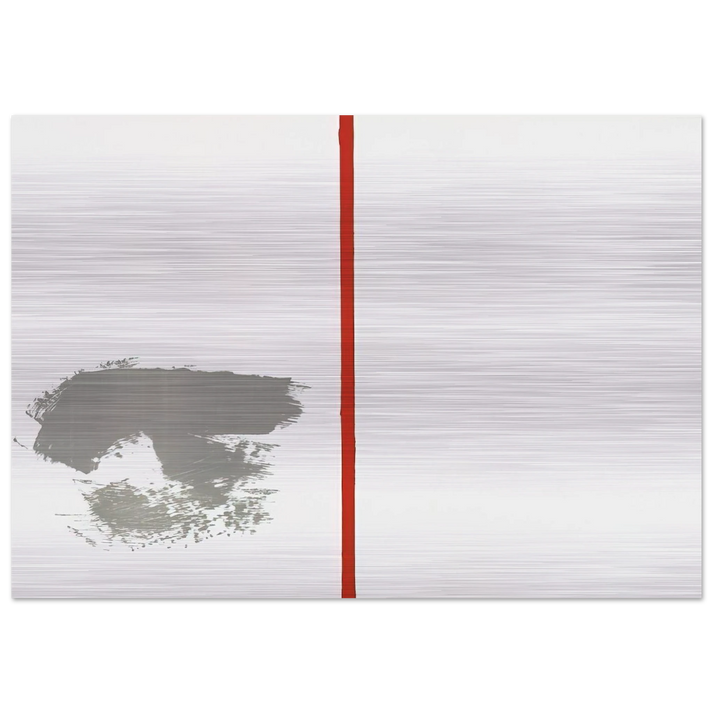 OHNE TITEL MIT ROTEM STRICH 1970 - BLINKY PALERMO Brushed Aluminum Print - 70x100 cm / 28x40 inches | BLINKY PALERMO Aluminum Print | BLINKY PALERMO Prints