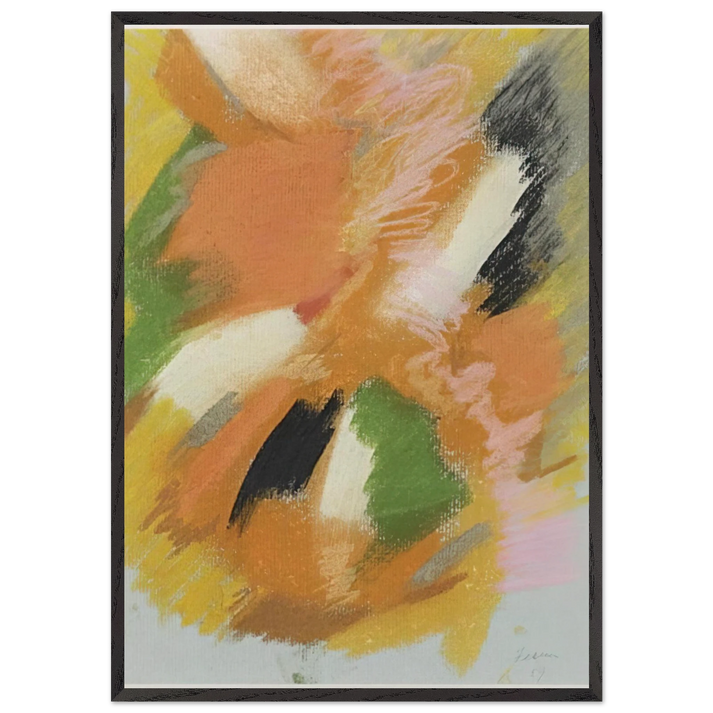 Untitled - 1959 N7 - John Ferren 70x100 cm / 28x40 inches Framed Art Print – Black Wooden Frame