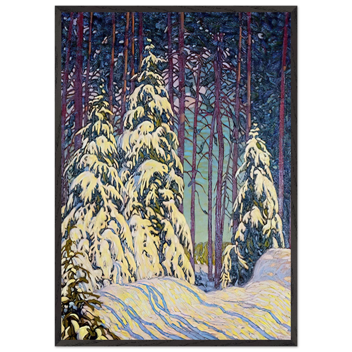Winter Sunrise - 1913 - Lawren Harris 70x100 cm / 28x40 inches Framed Art Print – Black Wooden Frame
