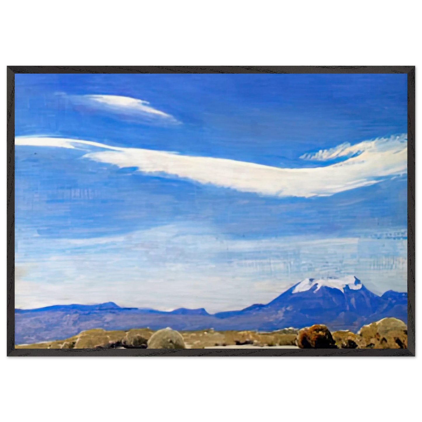 THE CLOUD COACHELLA VALLEY CALIFORNIA 1940 - Maynard Dixon Framed Art Print – Black Wooden Frame - Default Title - -Framed Art Print