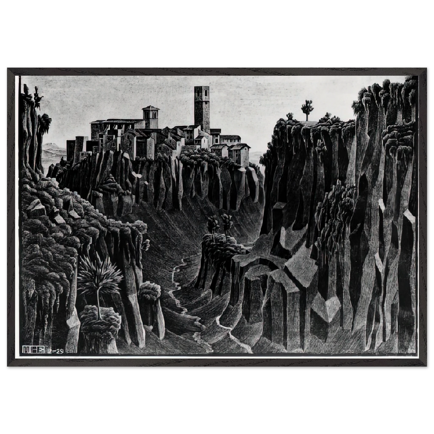 CIMINO BARBARANO - MC Escher Framed Art Print – Black Wooden Frame - Default Title - -Framed Art Print