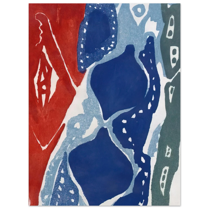 Ernst Wilhelm Nay - Farbaquatinta 1965-7 - 1965 75x100 cm / 30x40inches Fine Art Poster